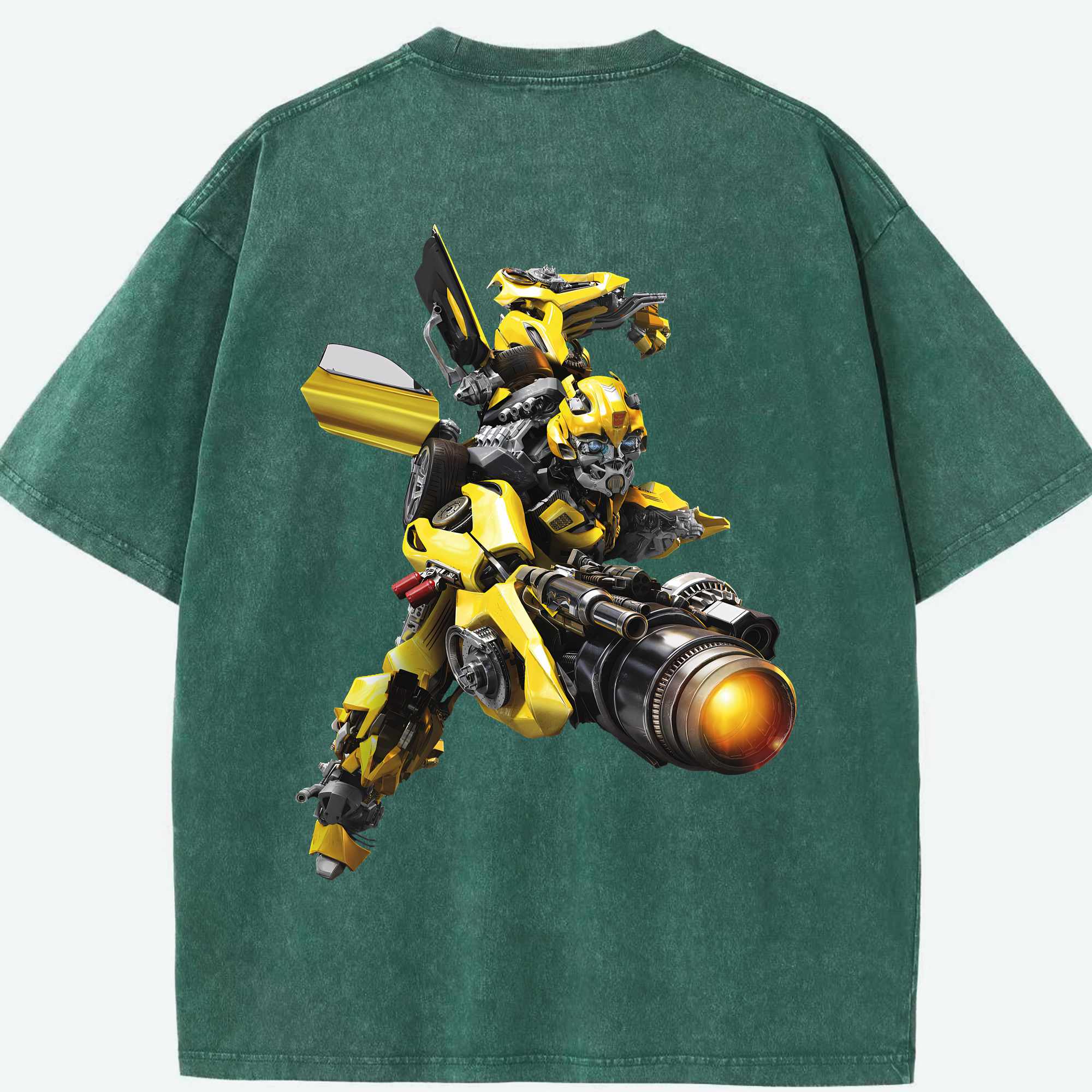 （画像用） Transformers トランスフォーマー 綿100% ヴィンテージ風 半袖Tシャツ（背面プリント）